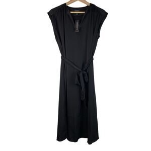 NWT Banana Republic Women's S Black Sleeveless Silky Crepe Dress
